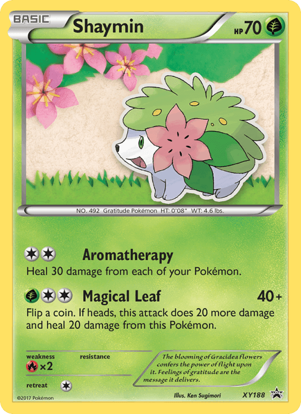 Shaymin, card XY188 from XY Black Star Promos