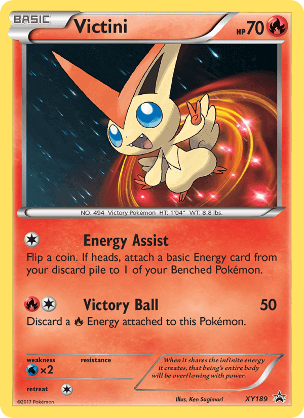 Victini, card XY189 from XY Black Star Promos