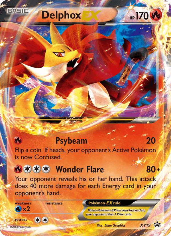 Delphox EX, card XY19 from XY Black Star Promos