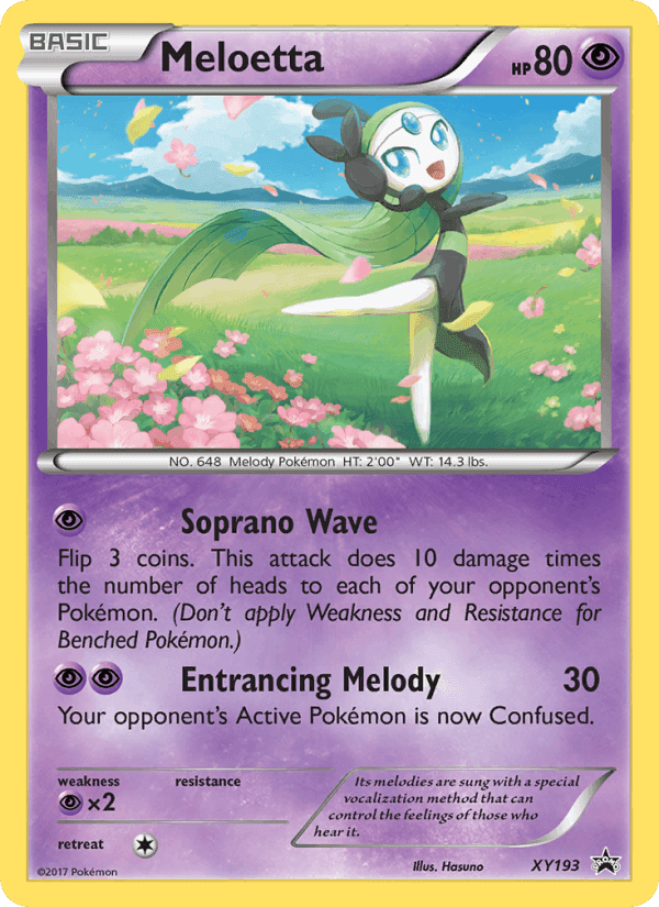 Meloetta, card XY193 from XY Black Star Promos