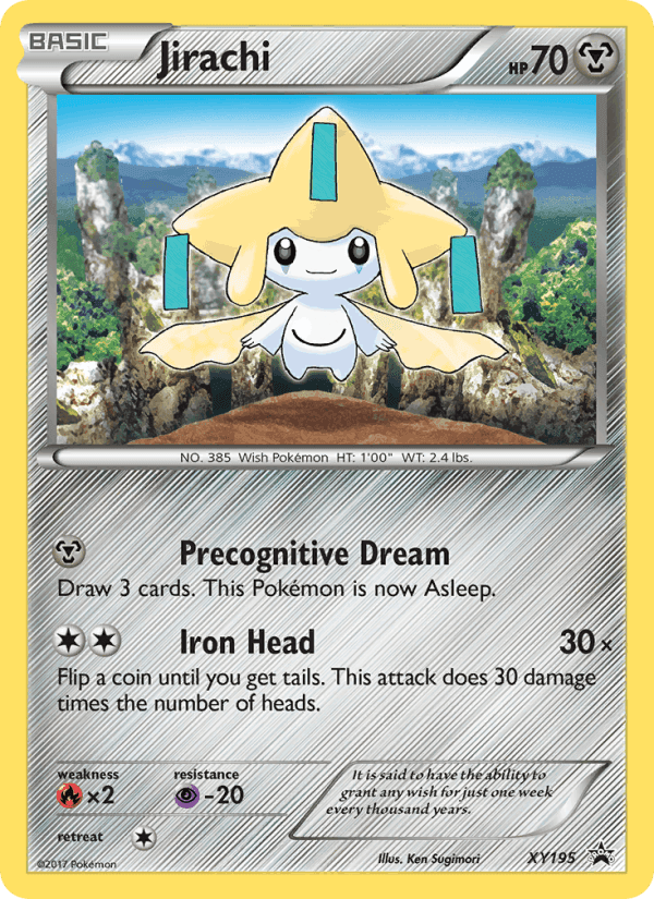 Jirachi, card XY195 from XY Black Star Promos