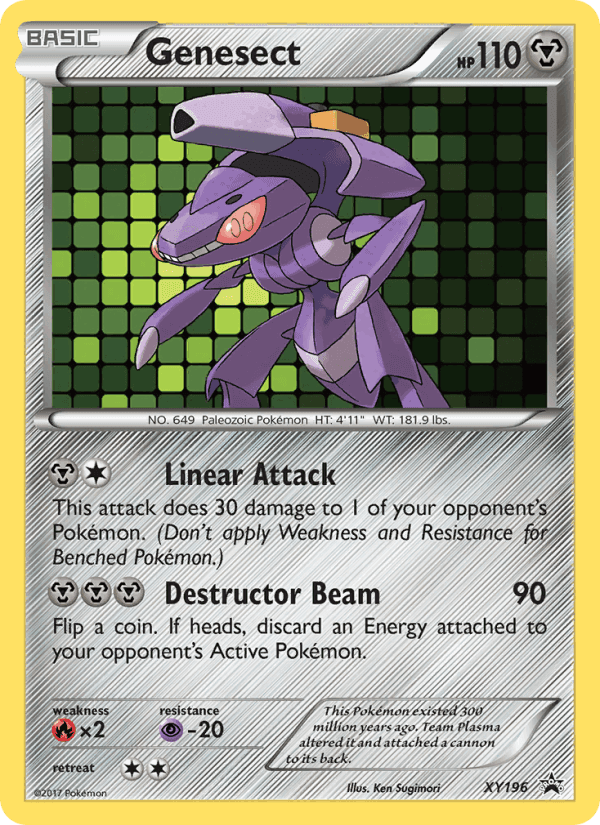 Genesect, card XY196 from XY Black Star Promos
