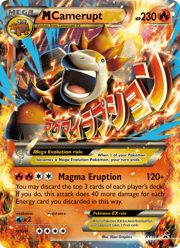 M Camerupt-EX, card XY198 from XY Black Star Promos