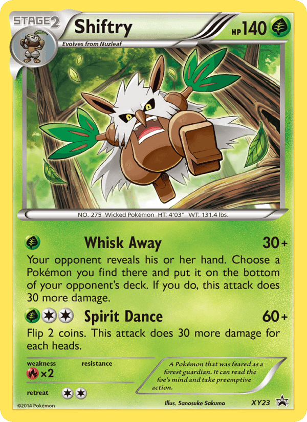 Shiftry, card XY23 from XY Black Star Promos