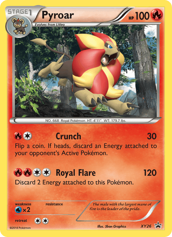 Pyroar, card XY26 from XY Black Star Promos