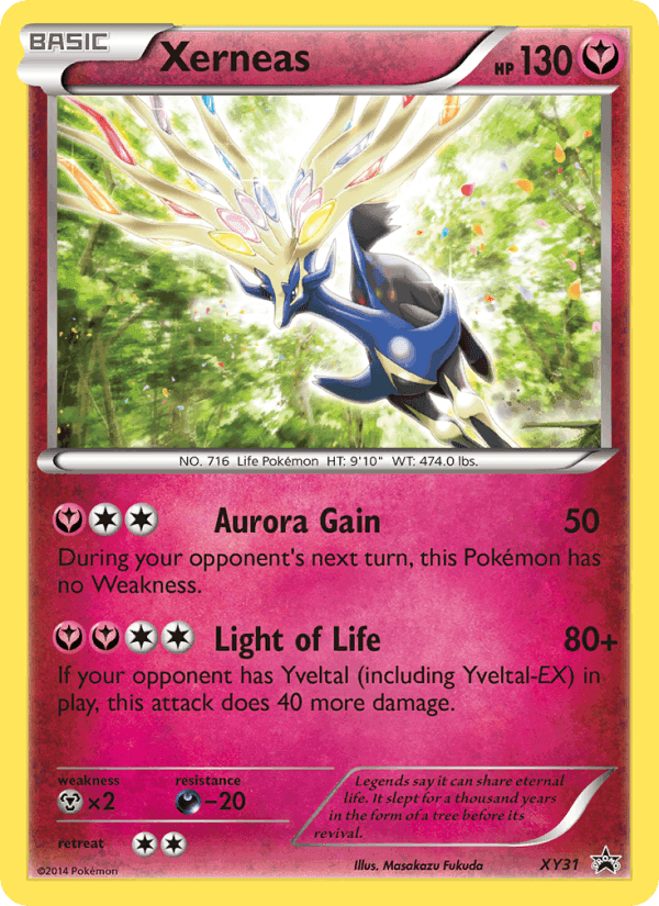 Xerneas, carta XY31 de XY Cartas de promoción