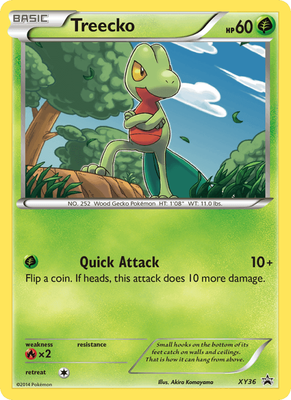 Treecko, card XY36 from XY Black Star Promos