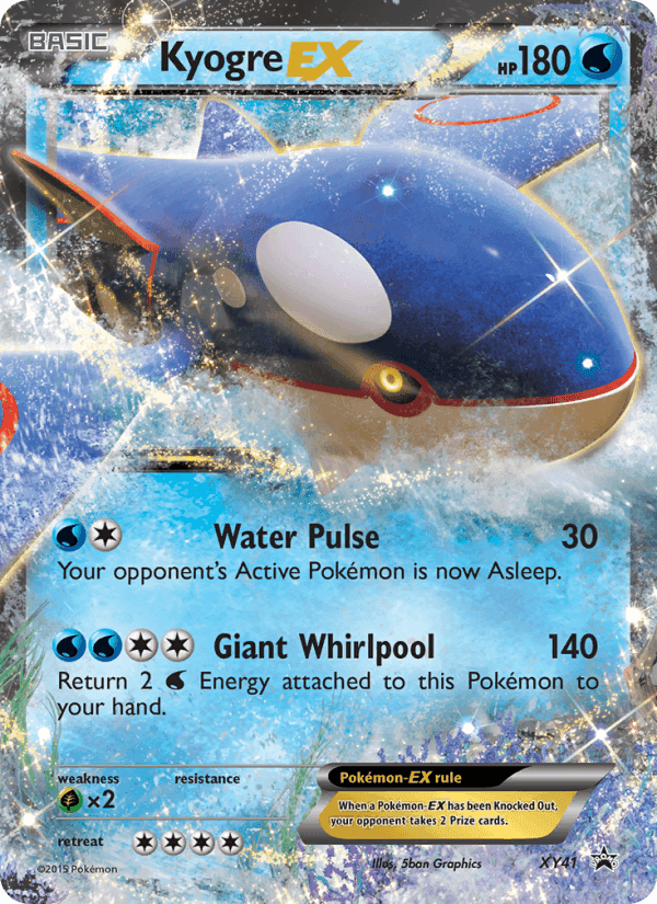 Kyogre EX, carta XY41 de XY Cartas de promoción