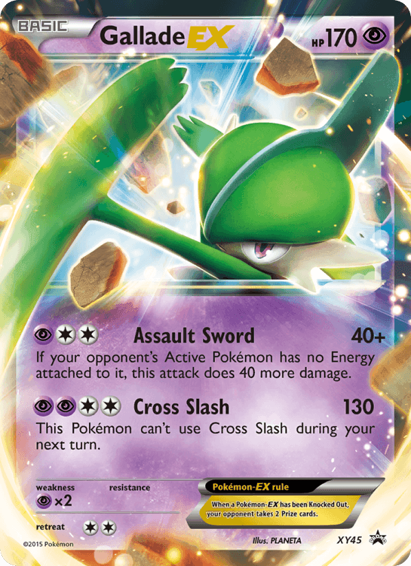 Gallade EX, card XY45 from XY Black Star Promos
