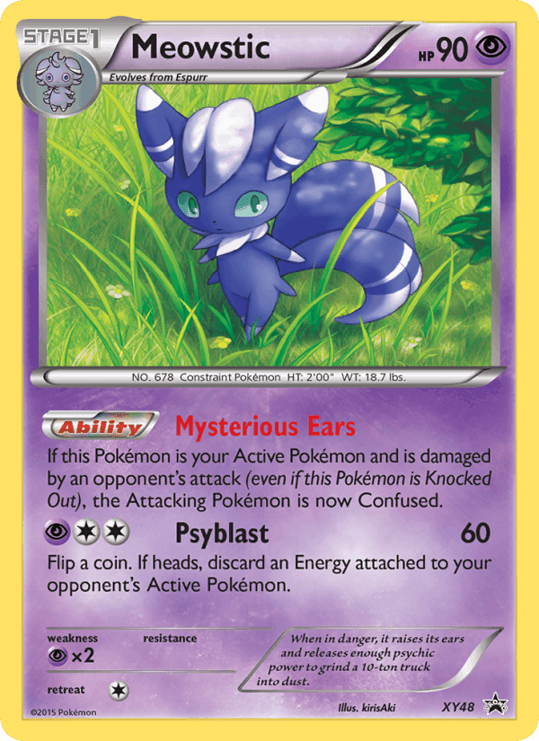 Meowstic, carta XY48 di XY Promo