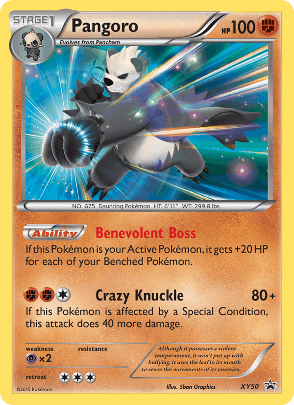 Pangoro, card XY50 from XY Black Star Promos