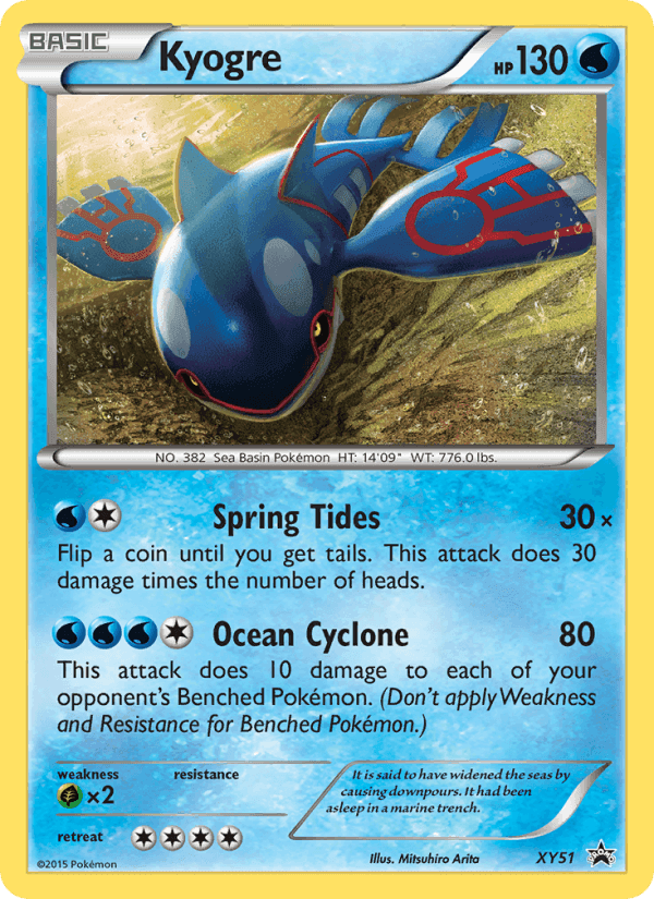 Kyogre, carta XY51 de XY Cartas de promoción