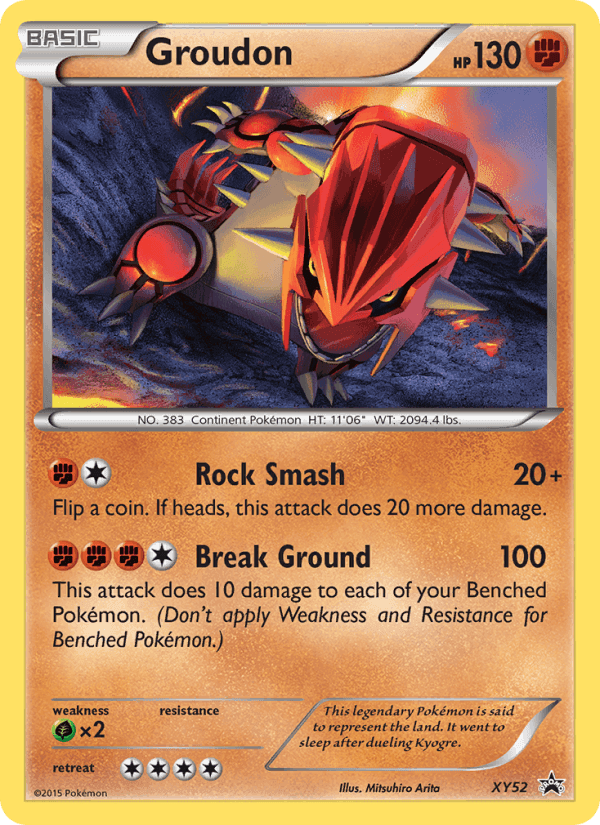 Groudon, carta XY52 de XY Black Star Promos