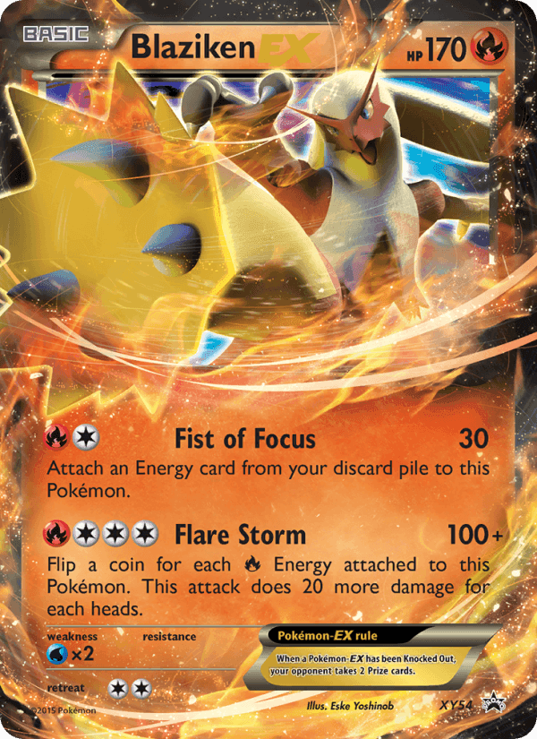 Blaziken EX, card XY54 from XY Black Star Promos