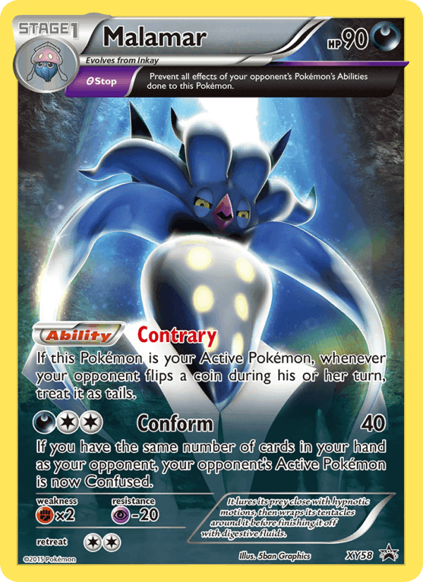 Malamar, card XY58 from XY Black Star Promos