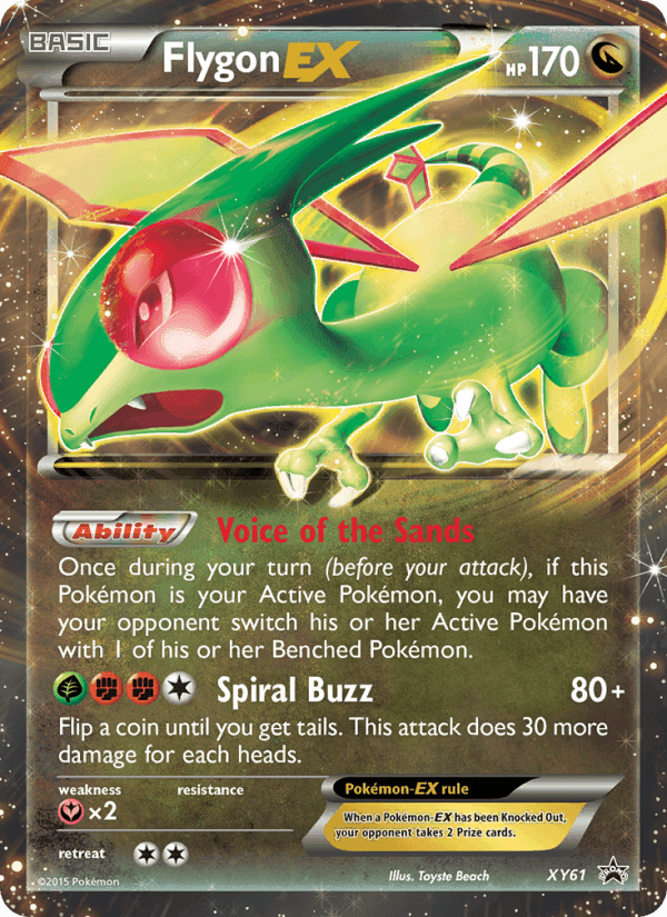 Flygon EX, card XY61 from XY Black Star Promos