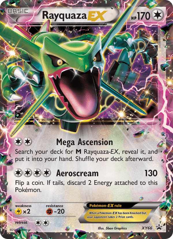 Rayquaza EX, card XY66 from XY Black Star Promos