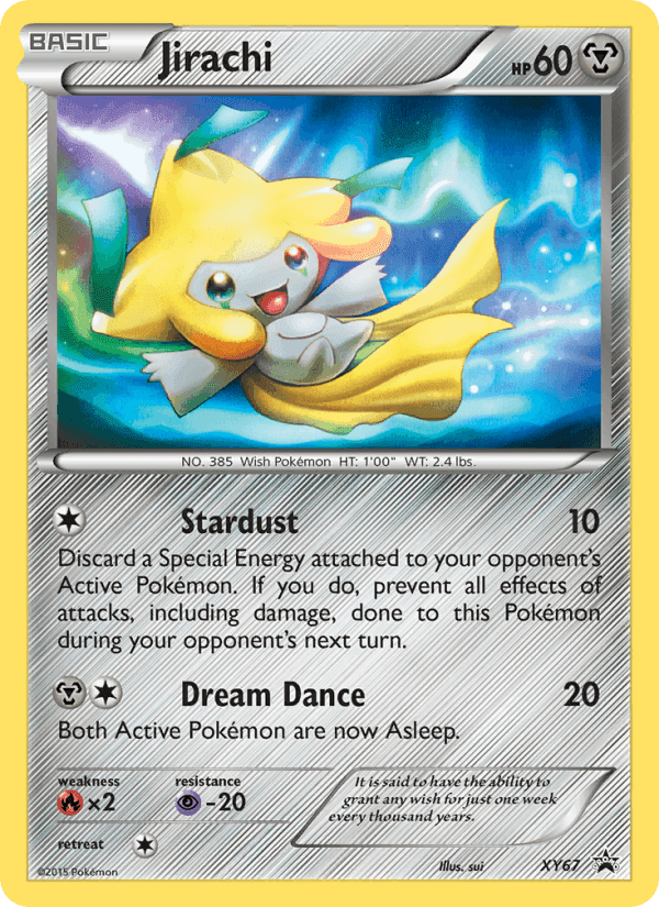 Jirachi, card XY67 from XY Black Star Promos
