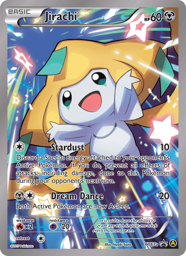 Jirachi, card XY67a from XY Black Star Promos