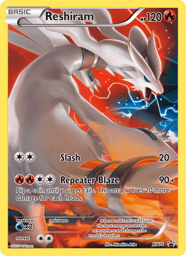 Reshiram, card XY74 from XY Black Star Promos