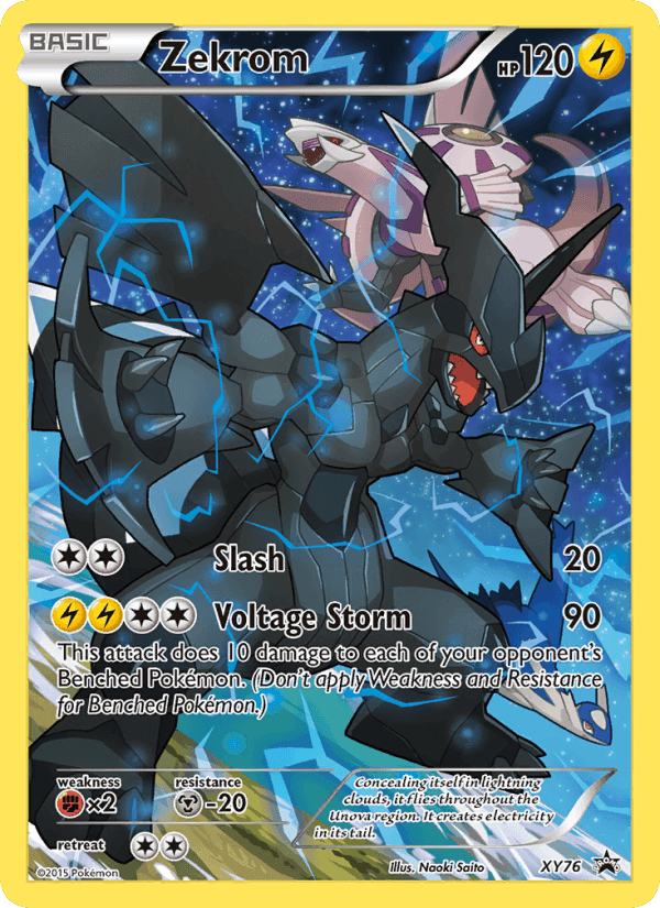 Zekrom, card XY76 from XY Black Star Promos