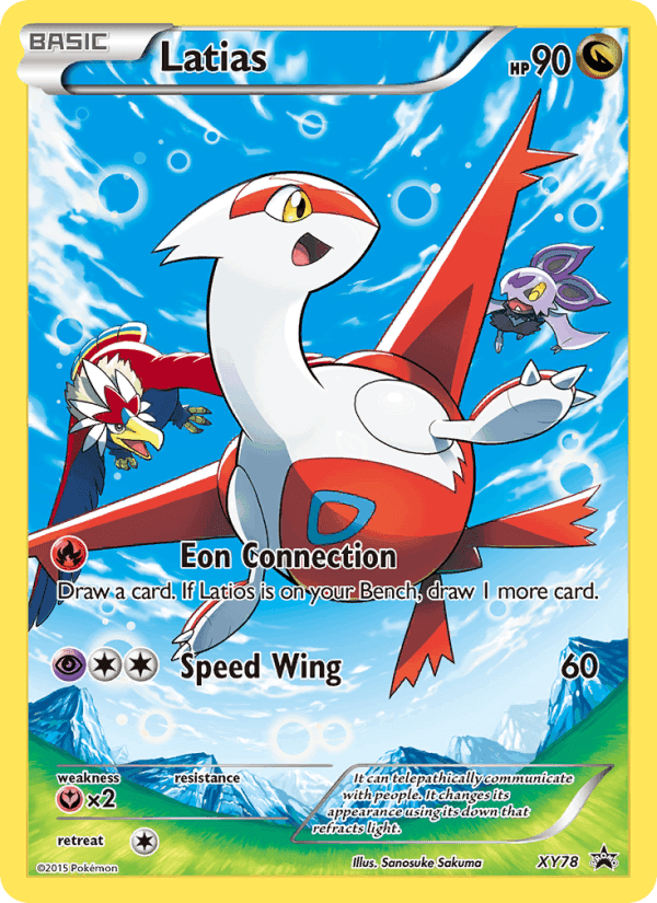 Latias, card XY78 from XY Black Star Promos