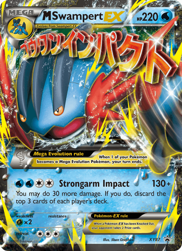 M Swampert EX, card XY87 from XY Black Star Promos