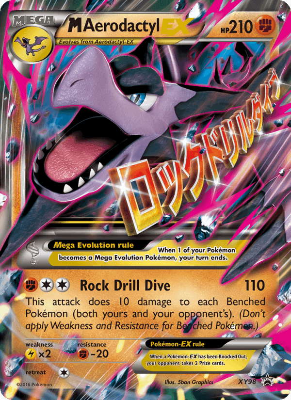 M Aerodactyl EX, card XY98 from XY Black Star Promos