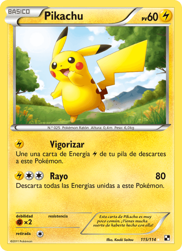 Negro y Blanco の 115 番、Pikachu