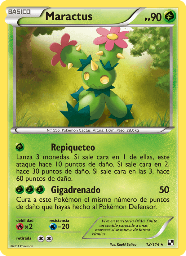 Maractus, carta 12 de Negro y Blanco