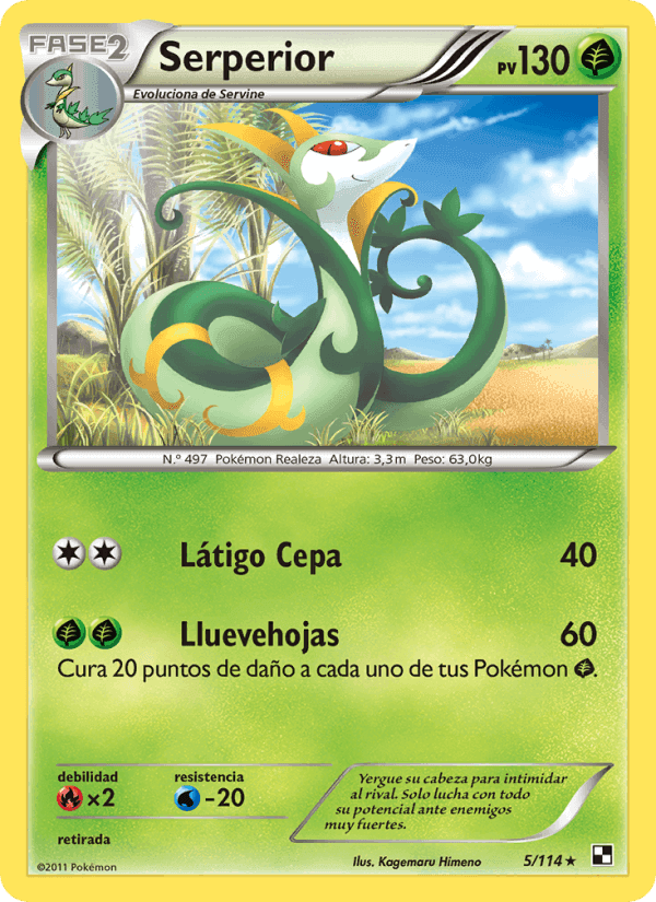 Serperior, carta 5 di Negro y Blanco