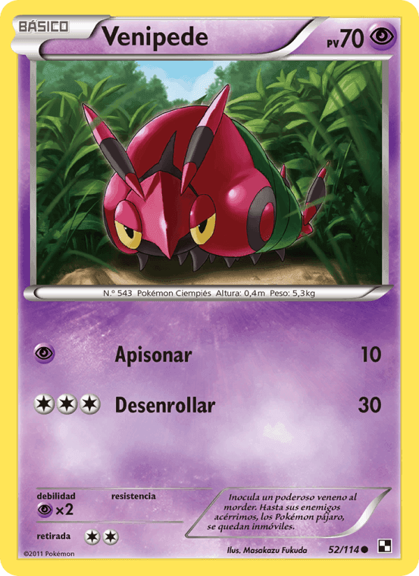 Venipede, carta 52 de Negro y Blanco