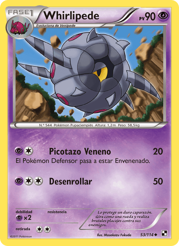 Whirlipede, carta 53 de Negro y Blanco