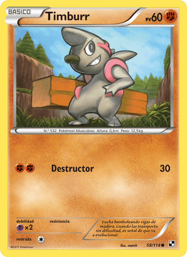 Timburr, carte 58 de Negro y Blanco