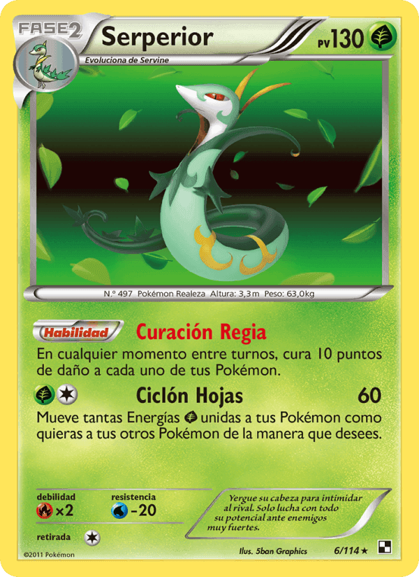 Serperior, card 6 from Negro y Blanco