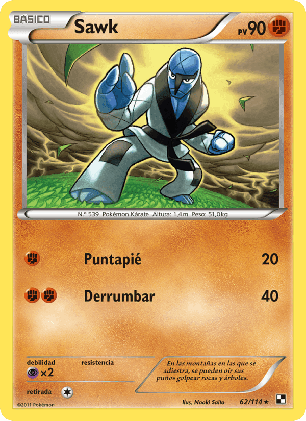 Sawk, card 62 from Negro y Blanco