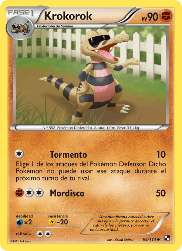 Krokorok, card 64 from Negro y Blanco