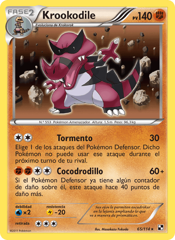 Krookodile, carta 65 de Negro y Blanco