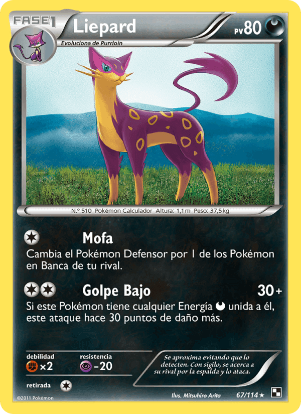 Liepard, carta 67 de Negro y Blanco