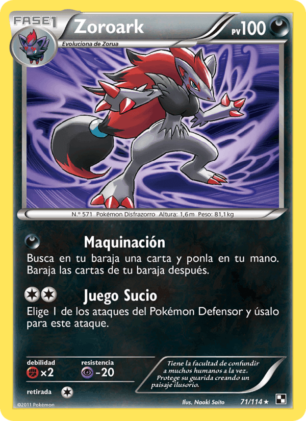Zoroark, carta 71 de Negro y Blanco
