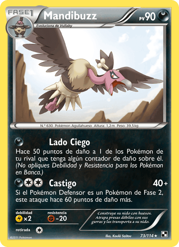 Mandibuzz, carta 73 de Negro y Blanco