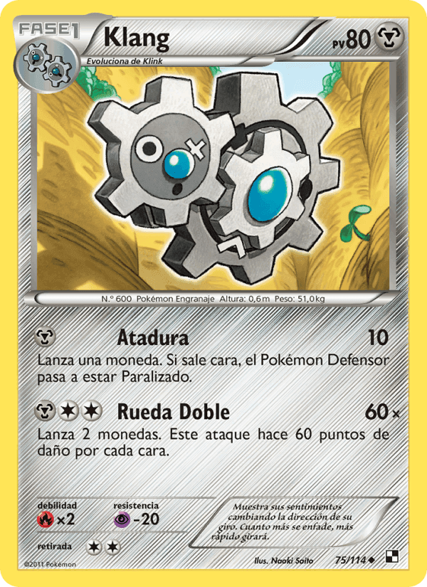 Klang, carta 75 de Negro y Blanco