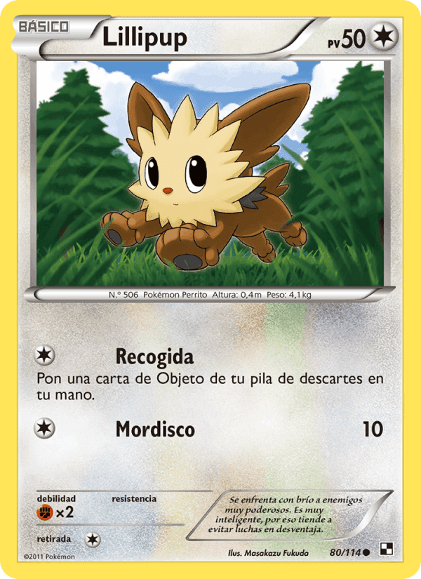 Lillipup, card 80 from Negro y Blanco