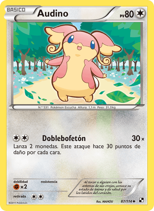 Audino, carta 87 de Negro y Blanco