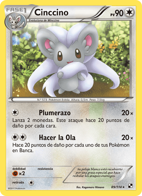 Cinccino, carta 89 de Negro y Blanco