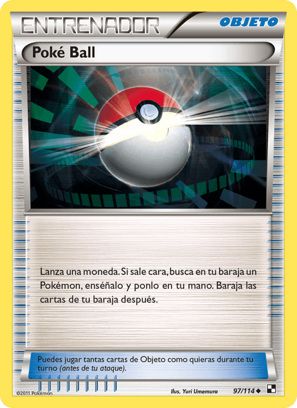 Poké Ball, card 97 from Negro y Blanco