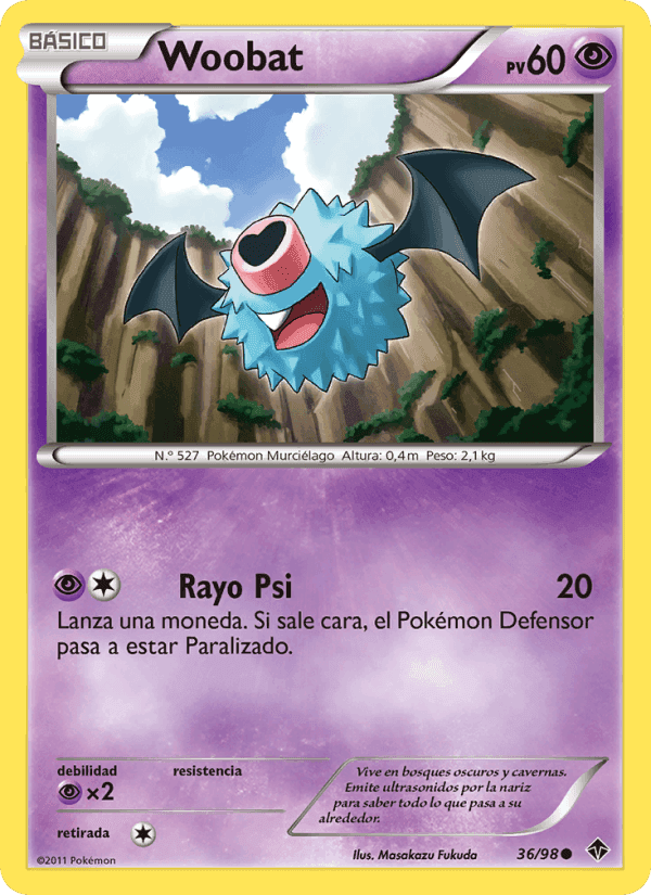 Woobat, carta 36 de Fuerzas Emergentes