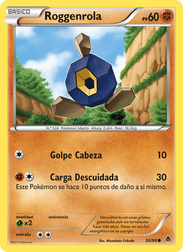 Roggenrola, carta 50 di Fuerzas Emergentes