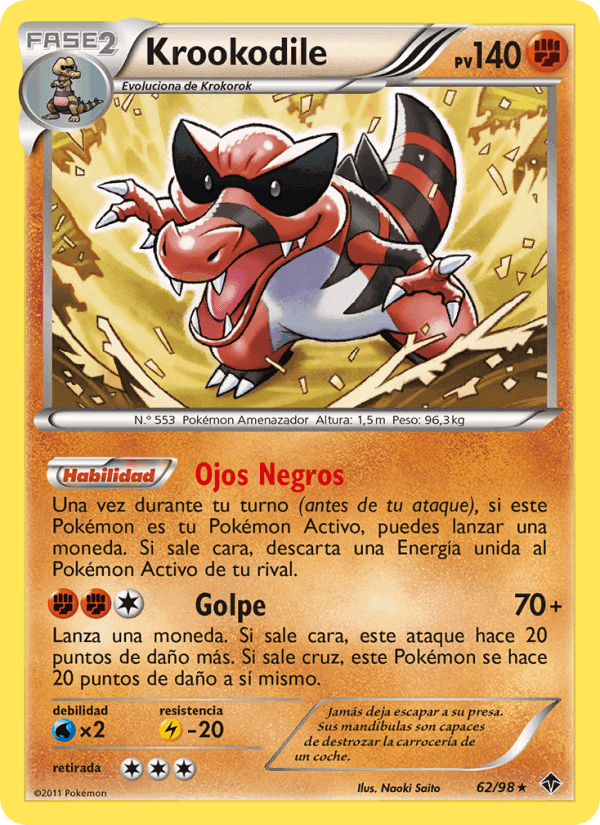 Krookodile, carta 62 de Fuerzas Emergentes
