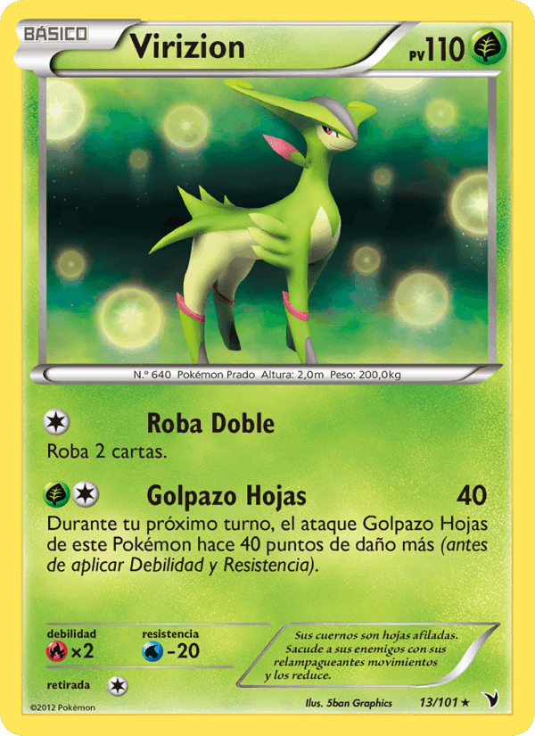 Virizion, card 13 from Nobles Victorias